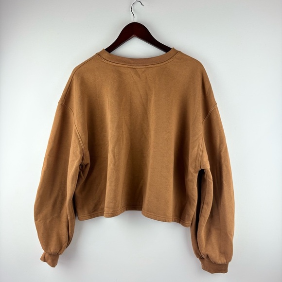 Universal Thread Goods Co. Women's Brown Fleece Pullover Cropped Sweater XXL - Picture 5 of 5